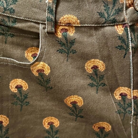 Entro- Botanical Wide Leg Pants – Olive Bloom - Picture 8 of 9